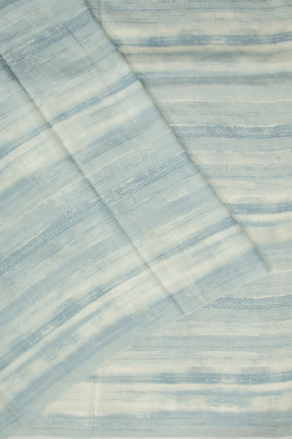 Crepe Printed Blue Saree