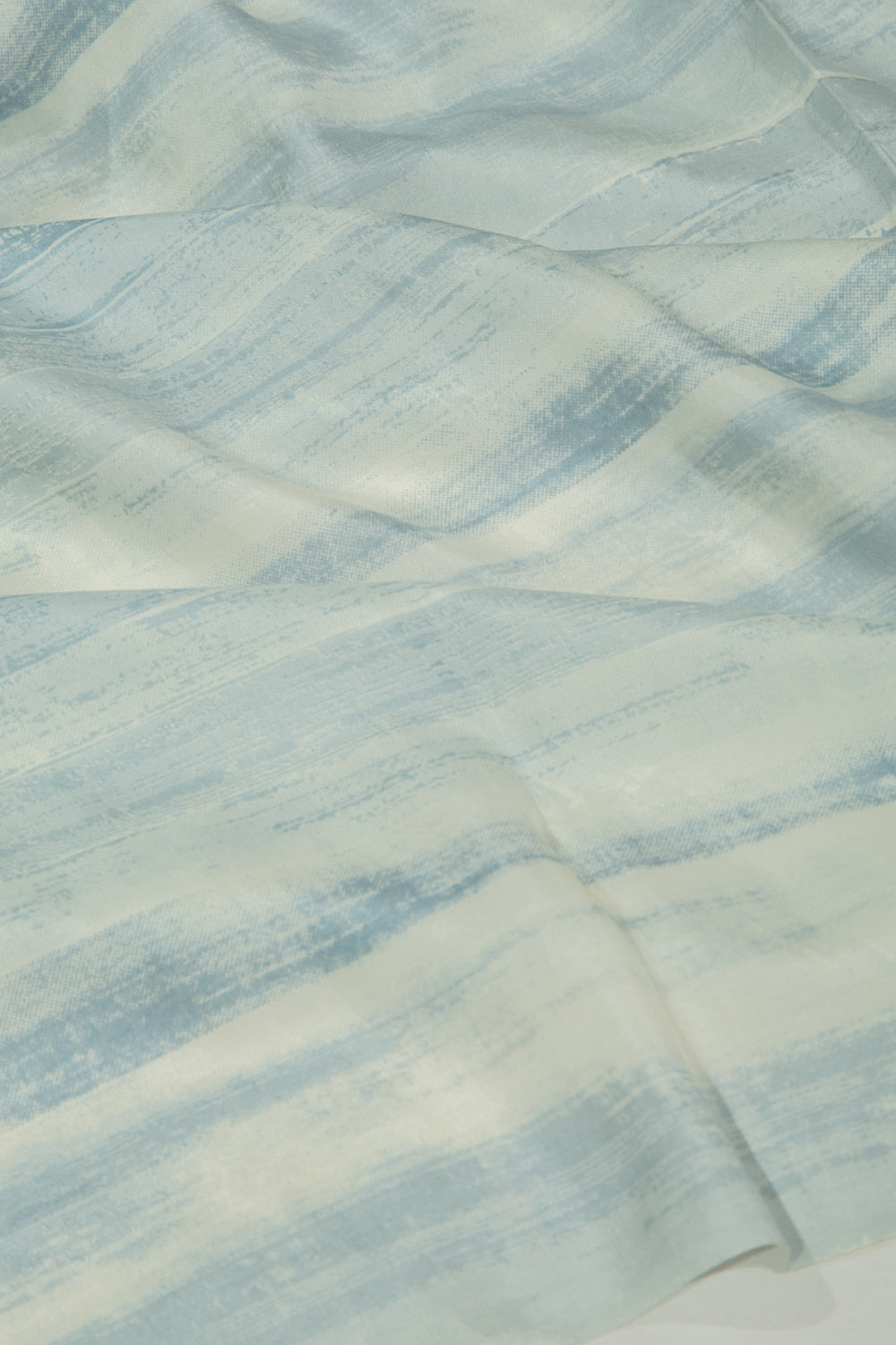 Crepe Printed Blue Saree