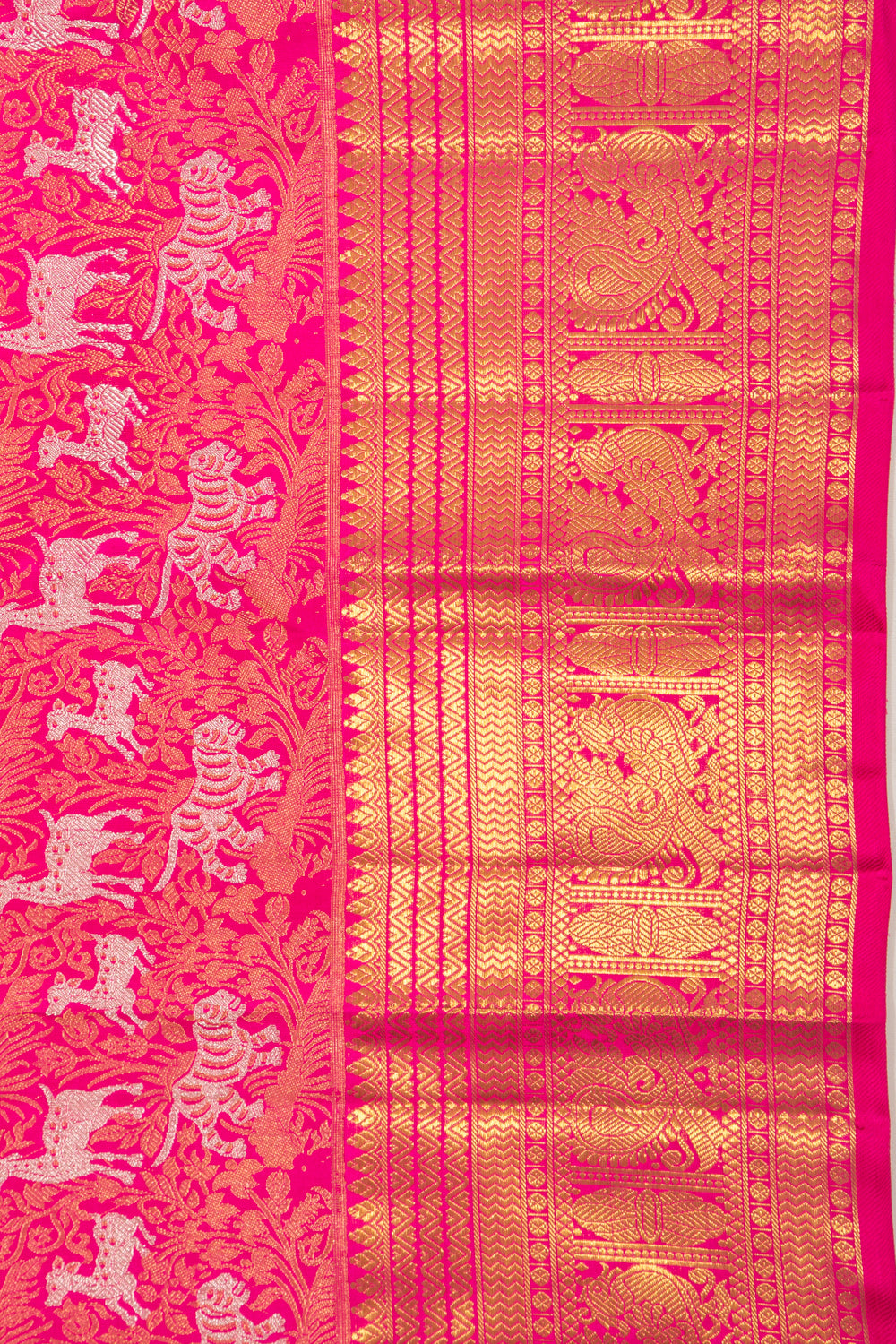 Kanchipuram Silk Vanasingaram Pink Saree