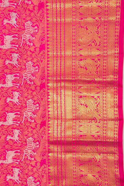 Kanchipuram Silk Vanasingaram Pink Saree
