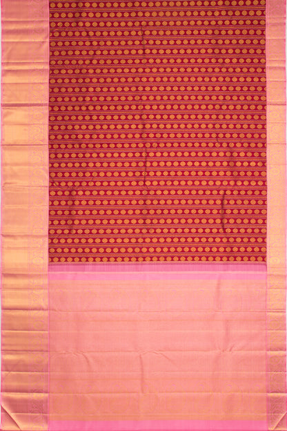 Kanchipuram Silk Brocade Maroon Saree