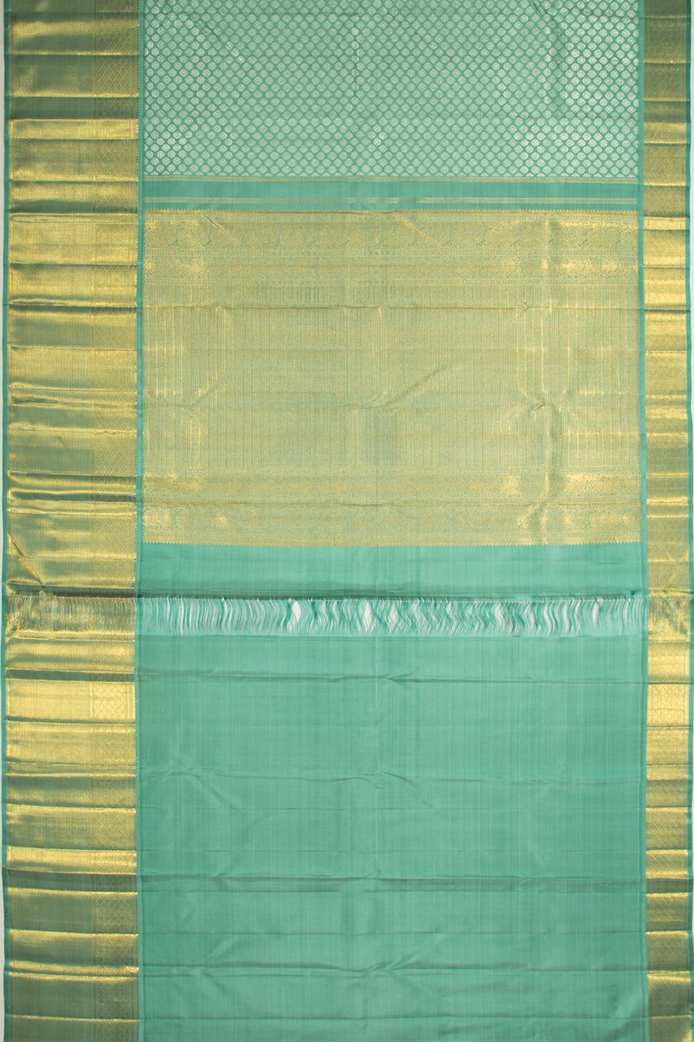 Kanchipuram Silk Brocade Sea Green Saree