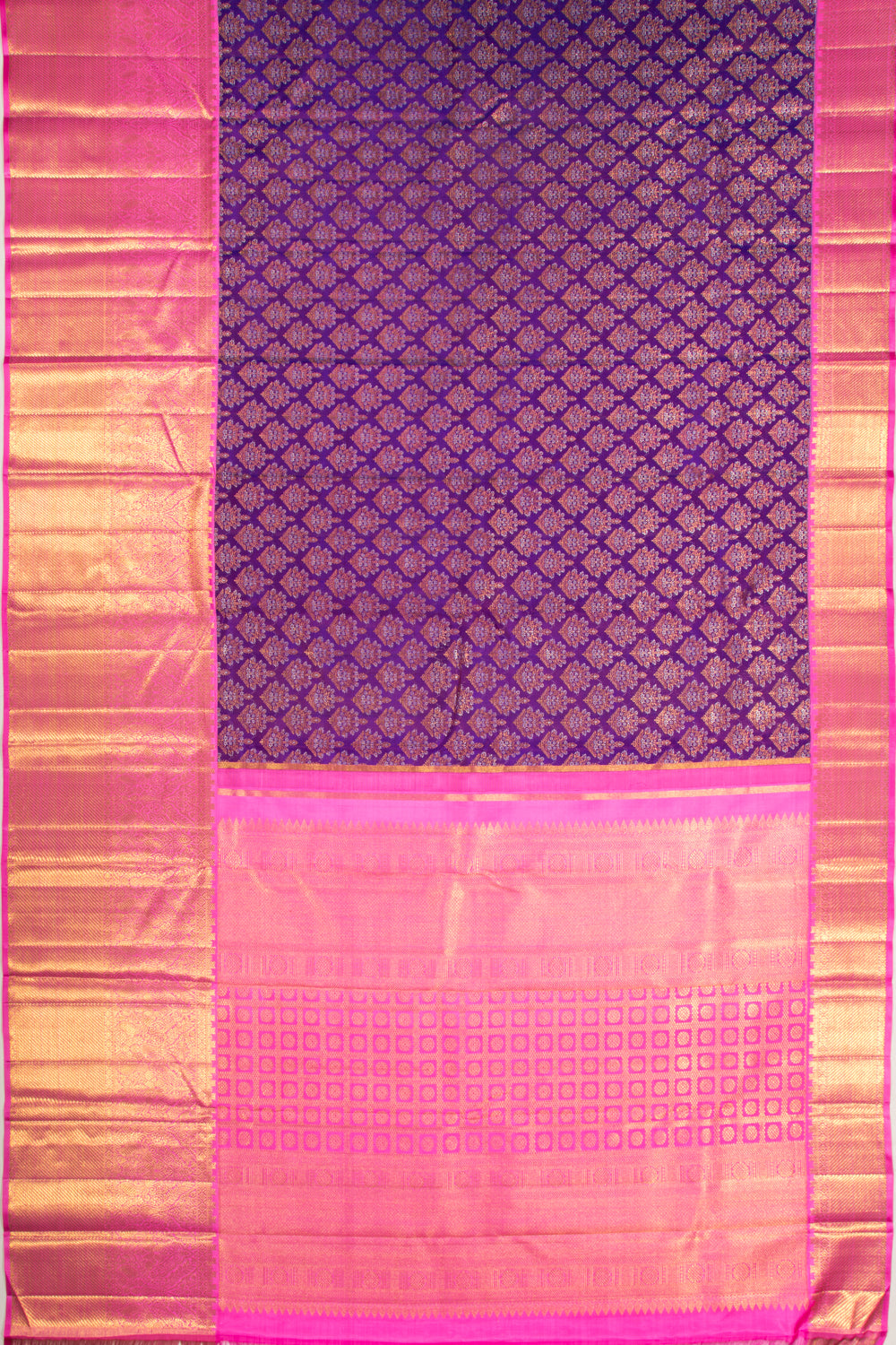 Kanchipuram Silk Brocade Purple Saree