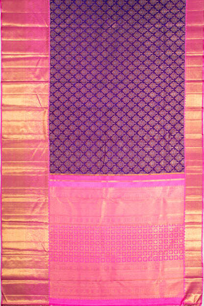 Kanchipuram Silk Brocade Purple Saree
