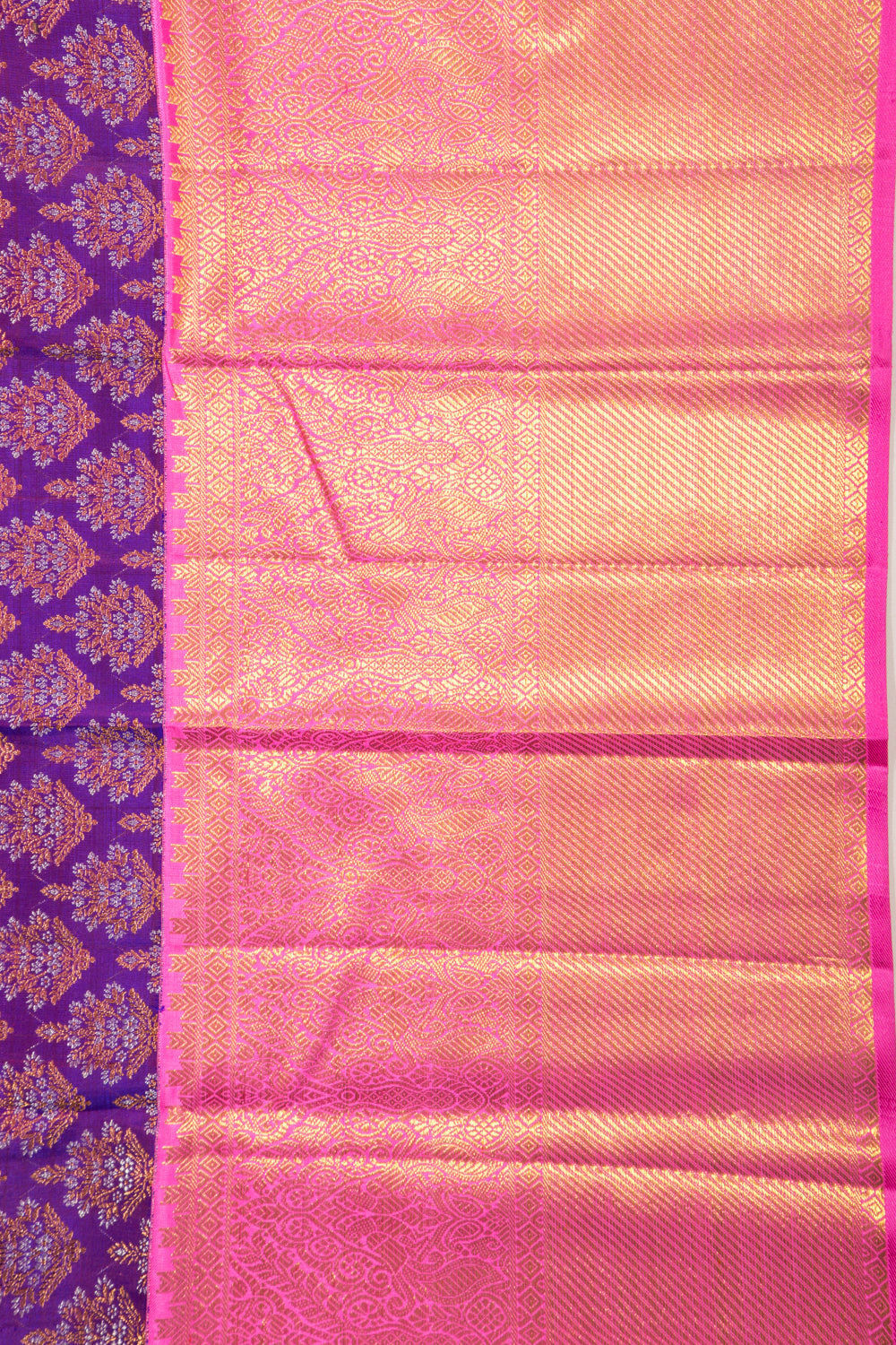 Kanchipuram Silk Brocade Purple Saree