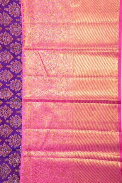 Kanchipuram Silk Brocade Purple Saree
