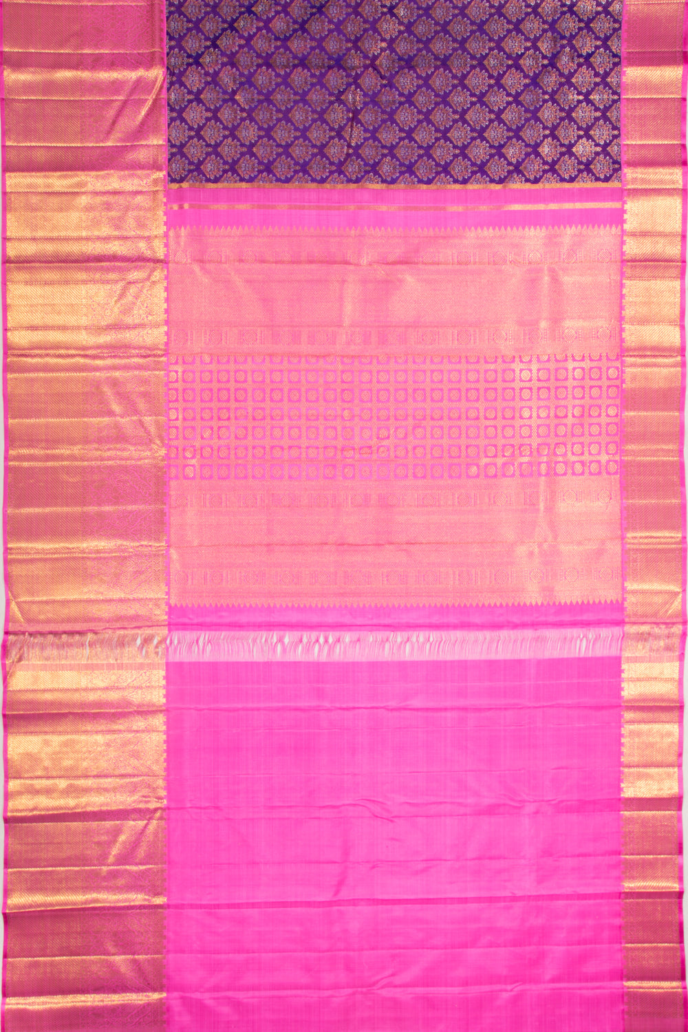 Kanchipuram Silk Brocade Purple Saree