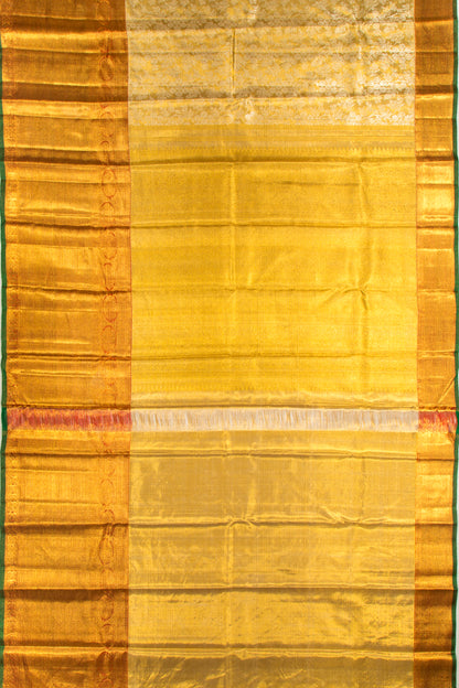 Kanchipuram Silk Tissue Jaal Gold Saree