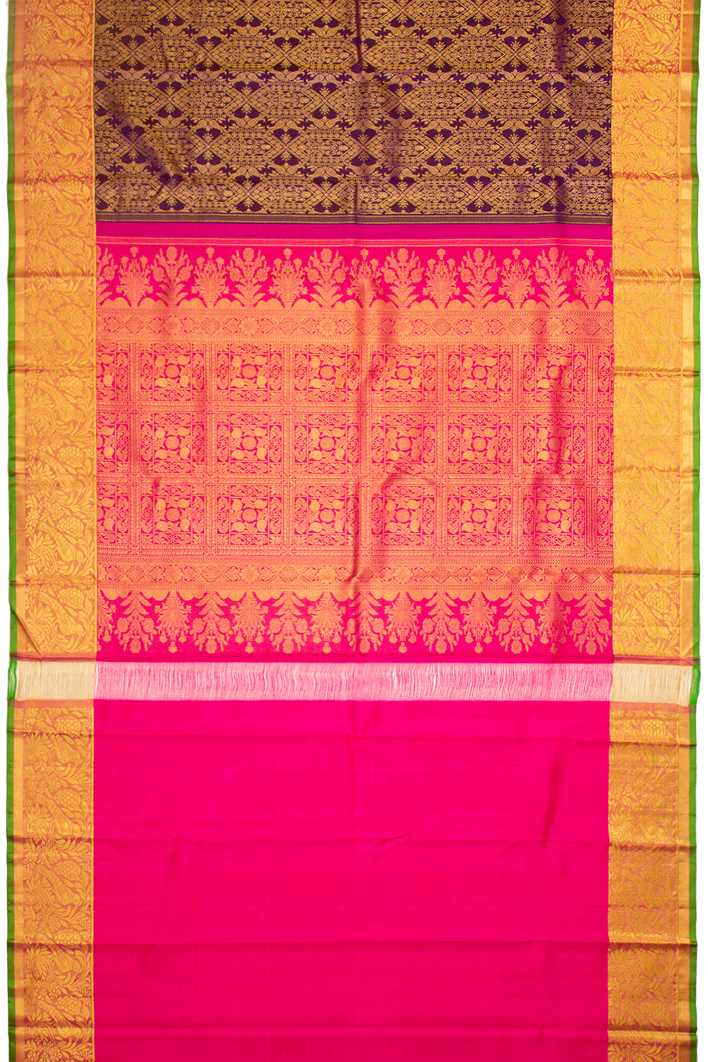Kanchipuram Silk Brocade Purple Saree