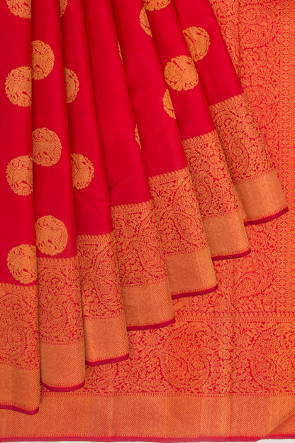 Kanchipuram Silk Butta Red Saree