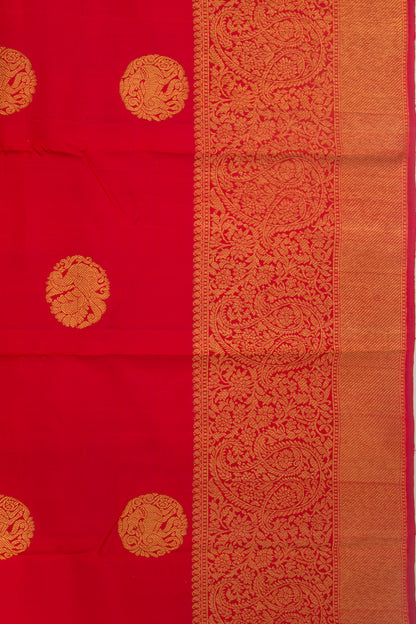 Kanchipuram Silk Butta Red Saree