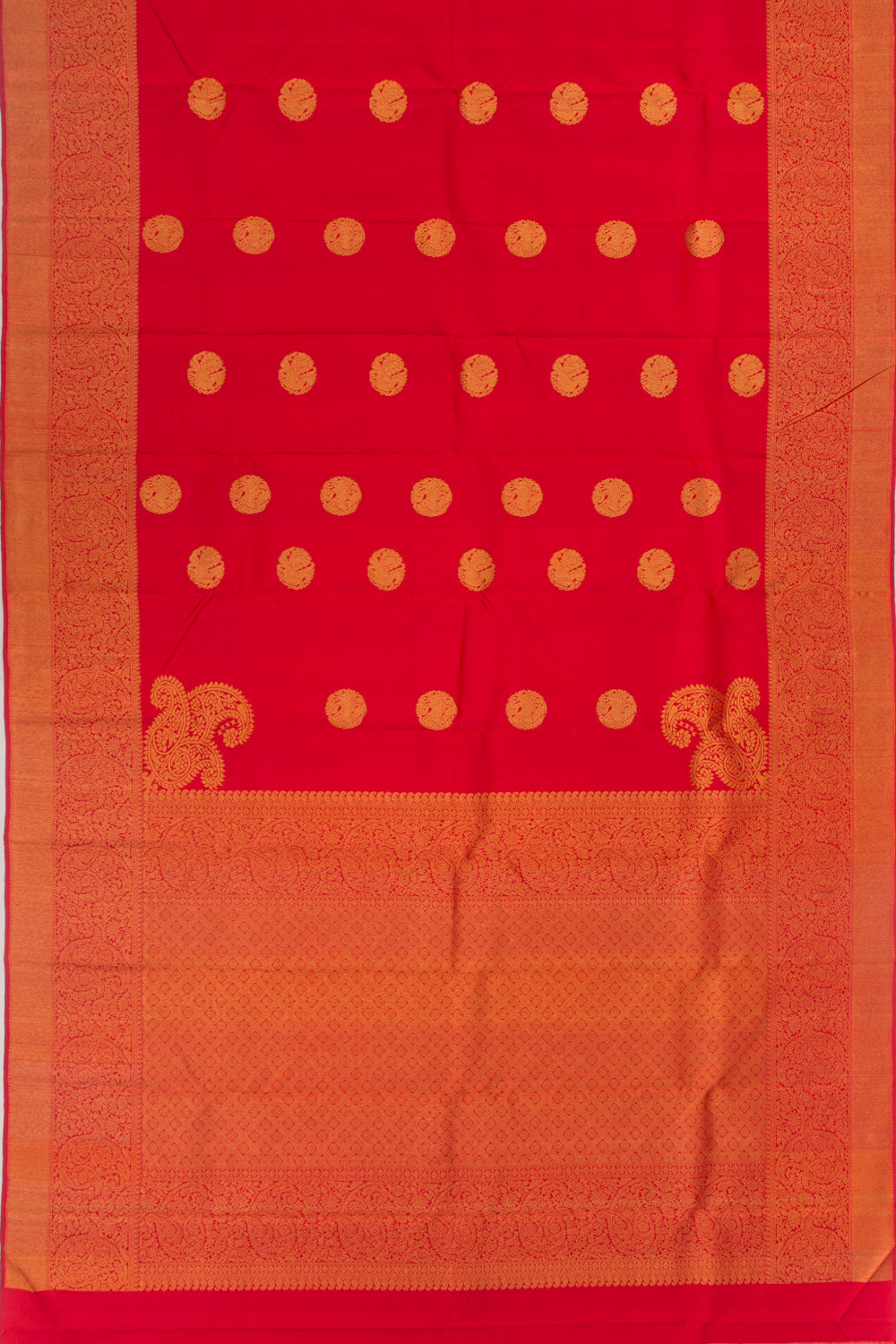 Kanchipuram Silk Butta Red Saree
