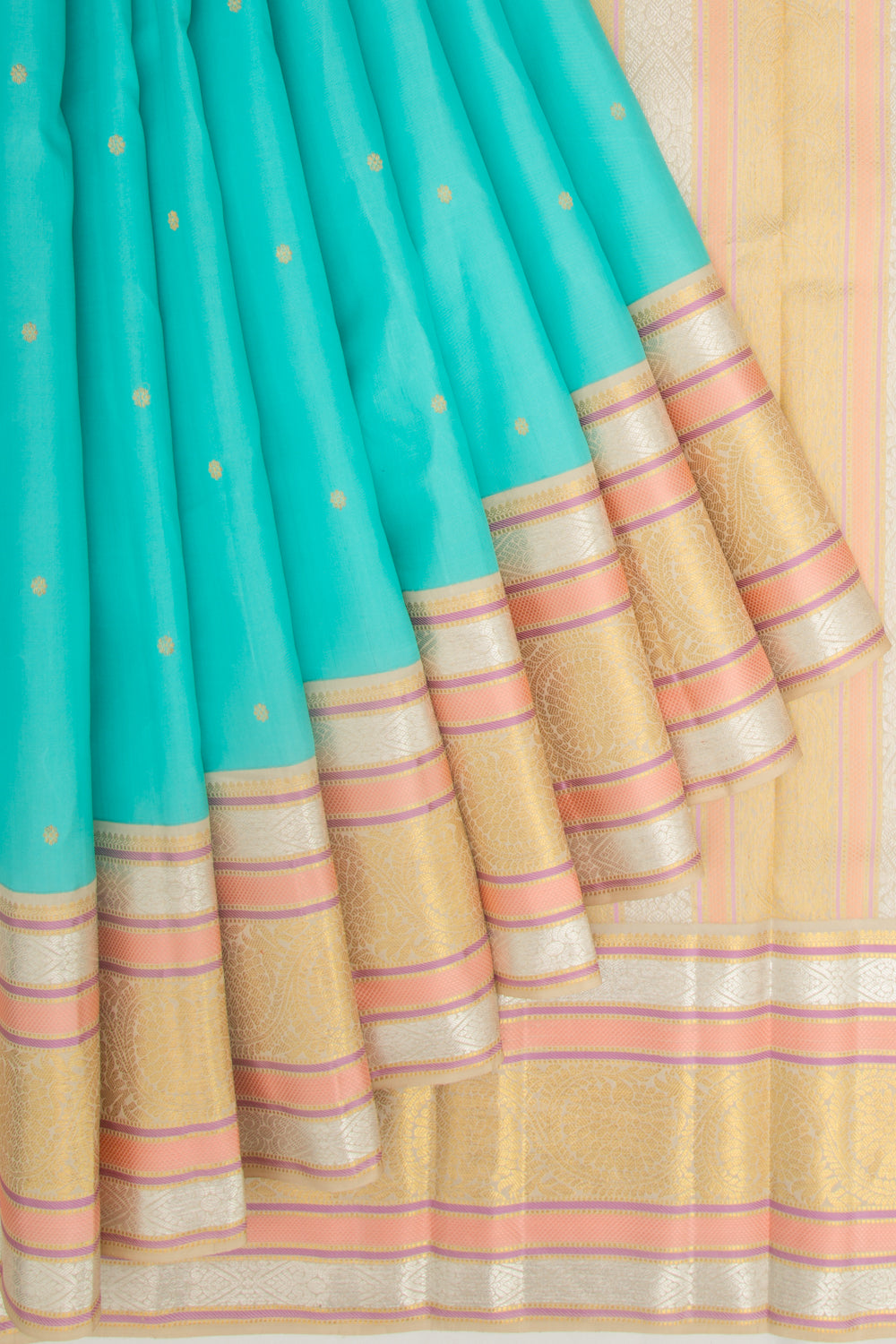 Kanchipuram Silk Butta Sky Blue Saree