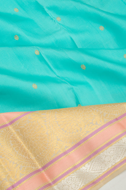 Kanchipuram Silk Butta Sky Blue Saree