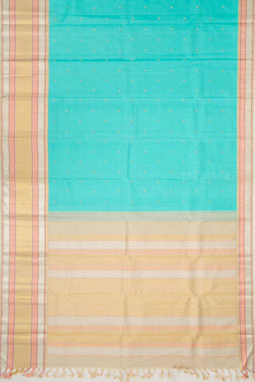 Kanchipuram Silk Butta Sky Blue Saree