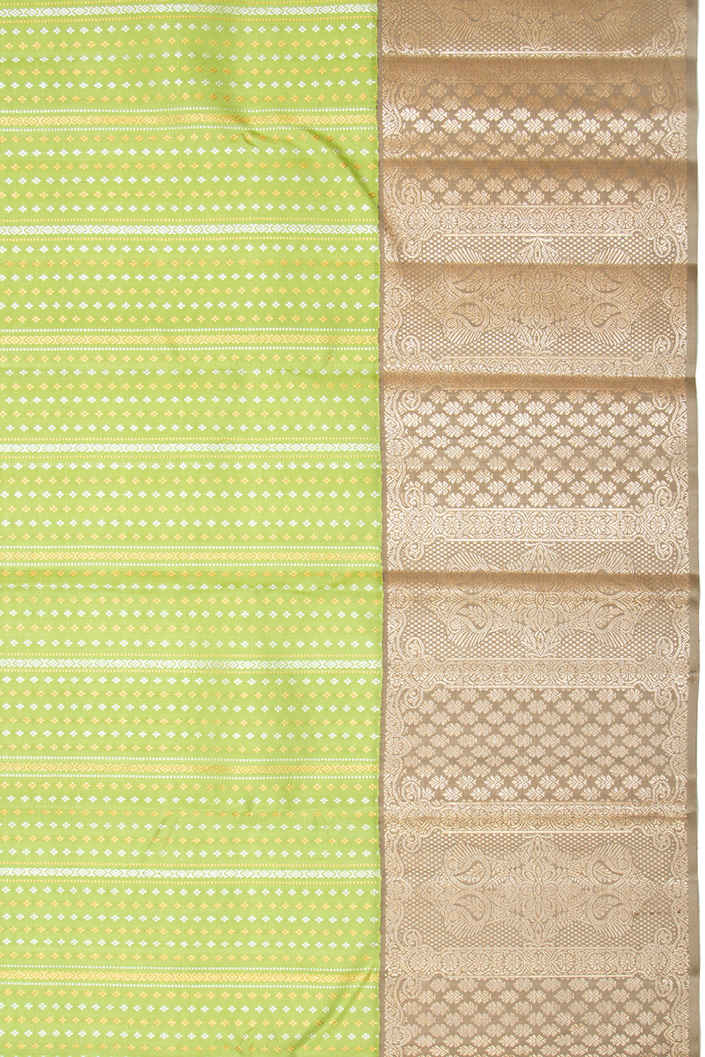 Kanchipuram Silk Brocade Green Saree