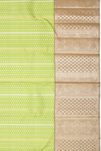 Kanchipuram Silk Brocade Green Saree