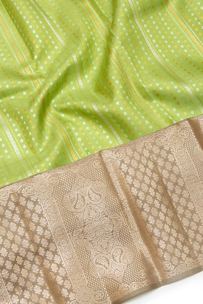 Kanchipuram Silk Brocade Green Saree