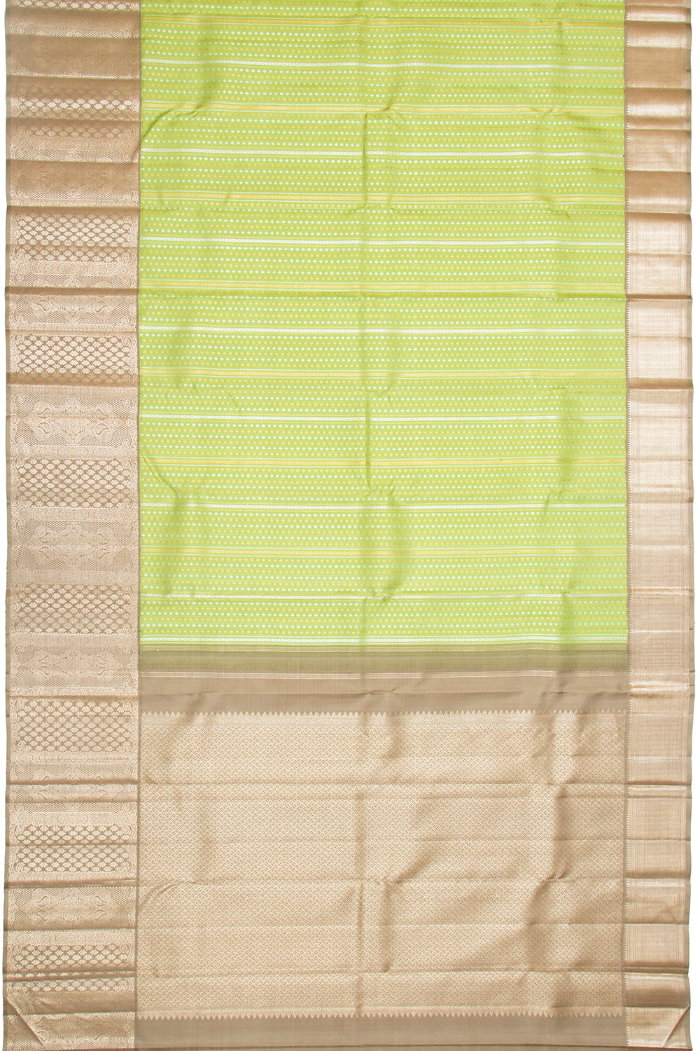 Kanchipuram Silk Brocade Green Saree