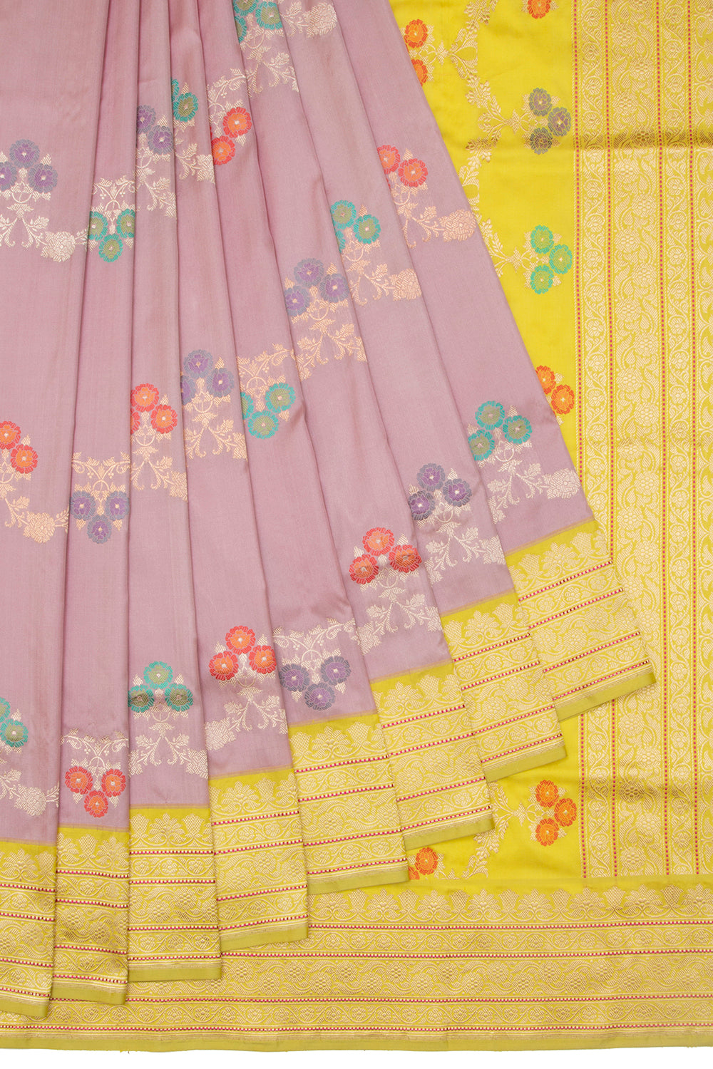 Banarasi Silk Jaal Lilac Saree