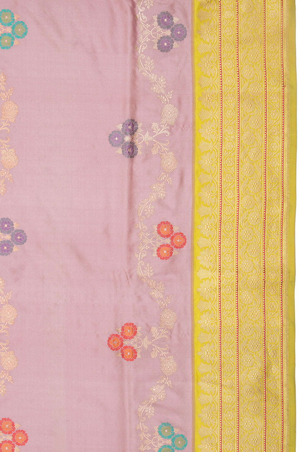 Banarasi Silk Jaal Lilac Saree