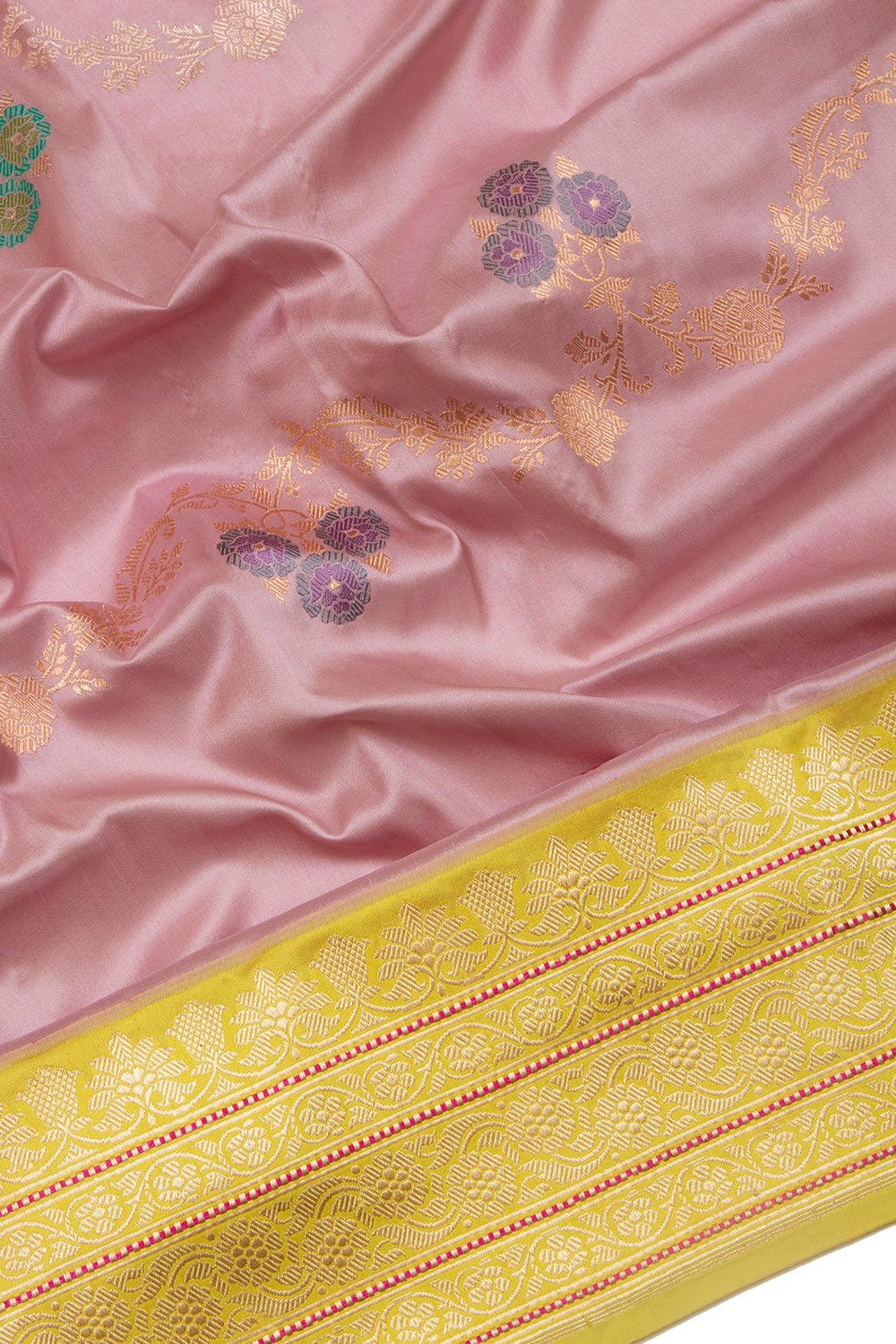 Banarasi Silk Jaal Lilac Saree