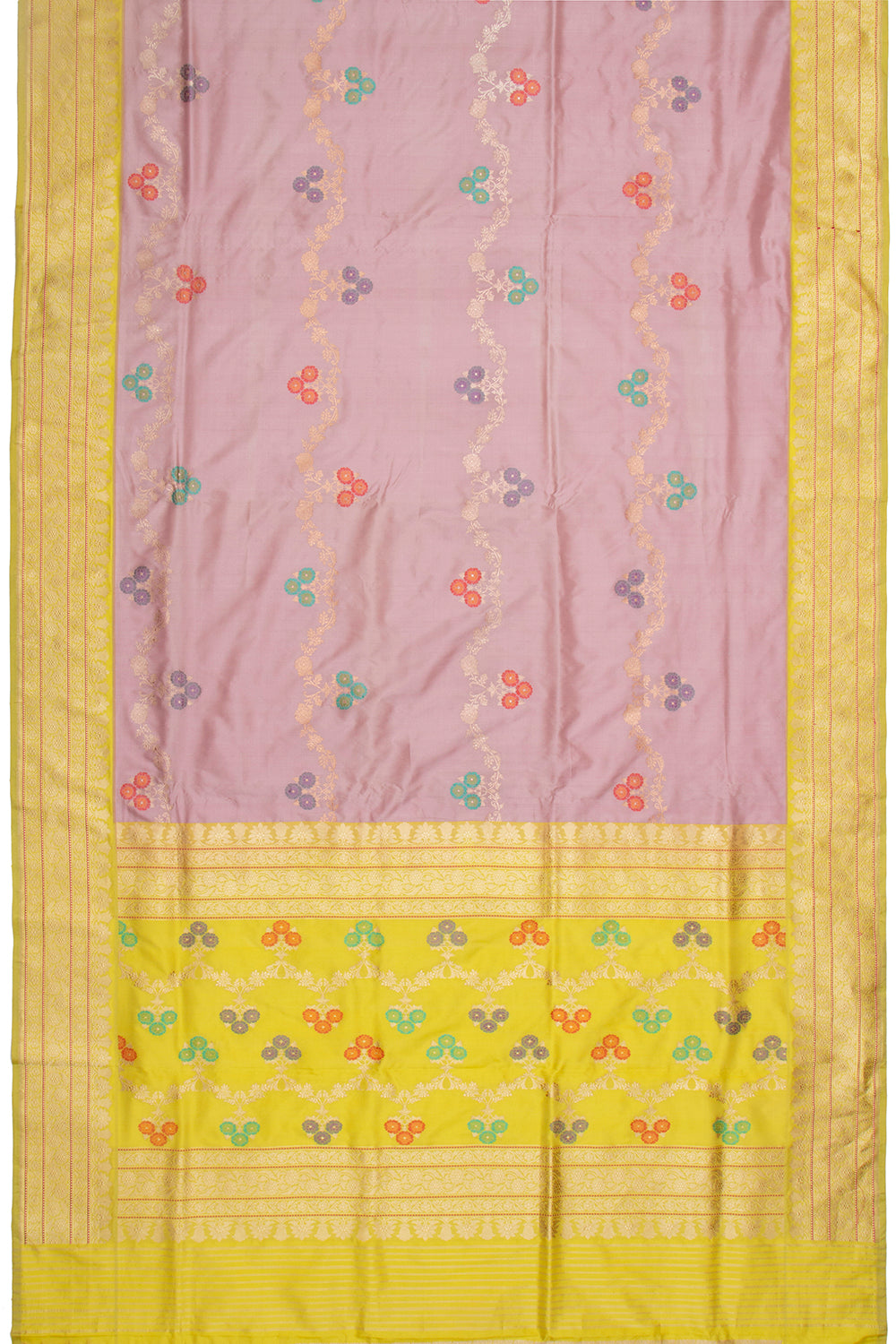 Banarasi Silk Jaal Lilac Saree