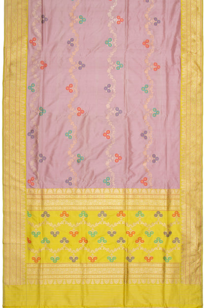 Banarasi Silk Jaal Lilac Saree