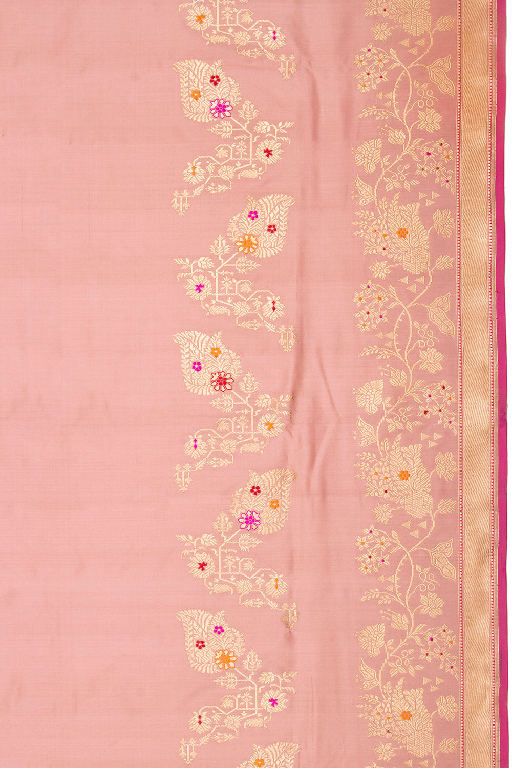 Banarasi Silk Kadwa Jaal Pink Saree