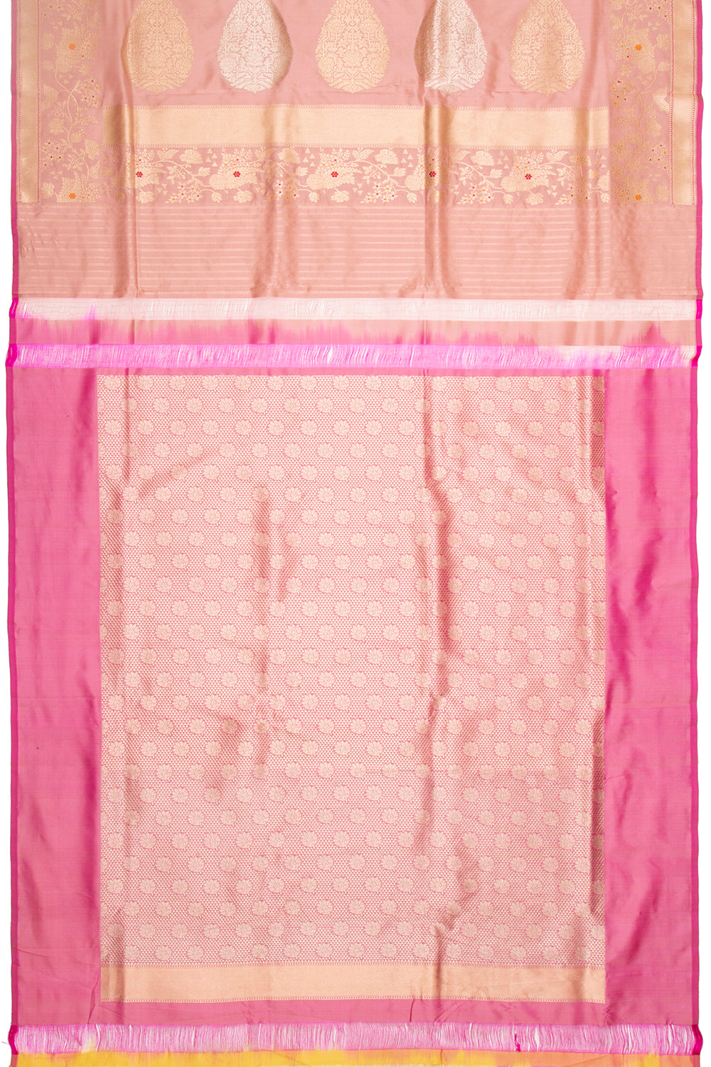 Banarasi Silk Kadwa Jaal Pink Saree
