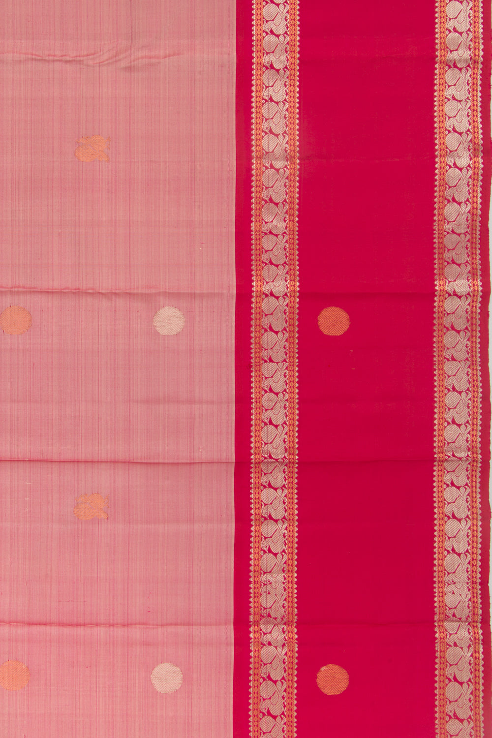 Kanchipuram Silk Butta Pastel Pink Saree