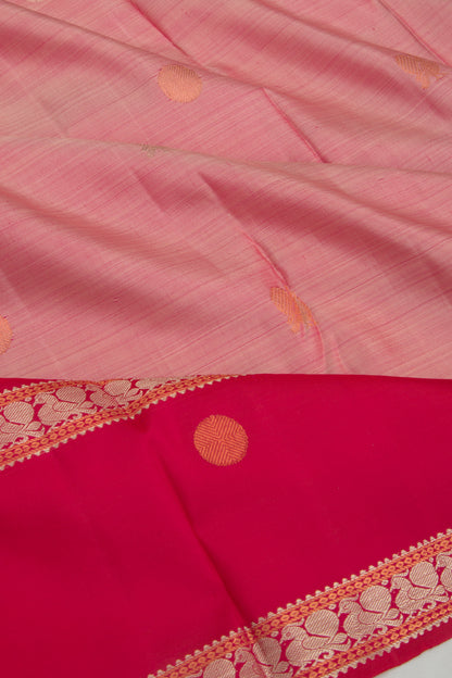 Kanchipuram Silk Butta Pastel Pink Saree