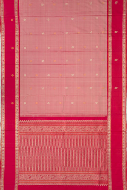 Kanchipuram Silk Butta Pastel Pink Saree