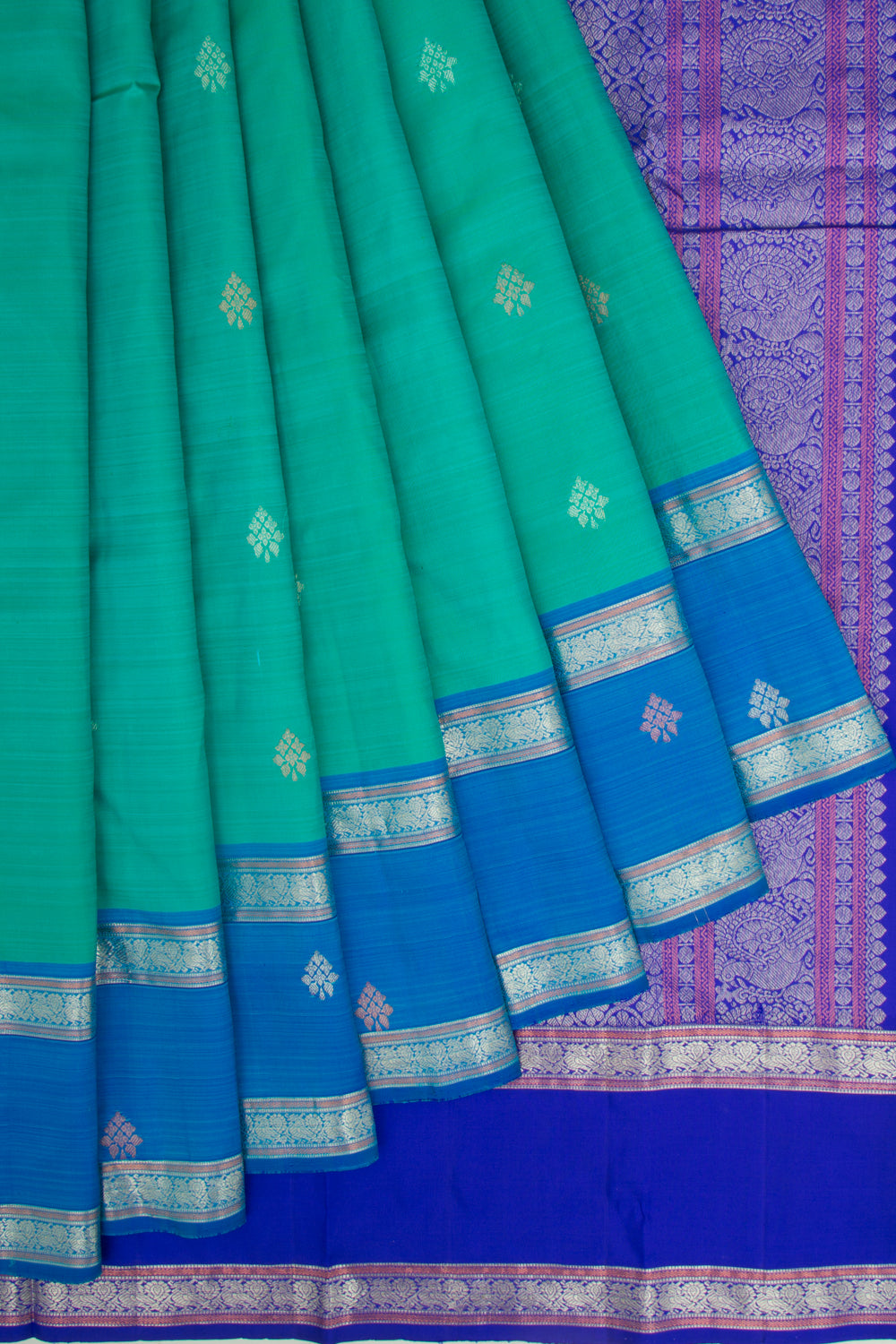 Kanchipuram Silk Butta Green Saree