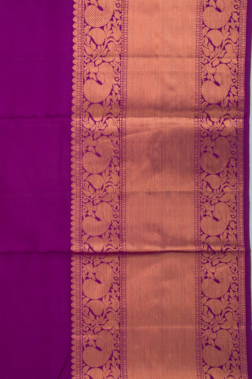 Kanchipuram Silk Plain Purple Saree