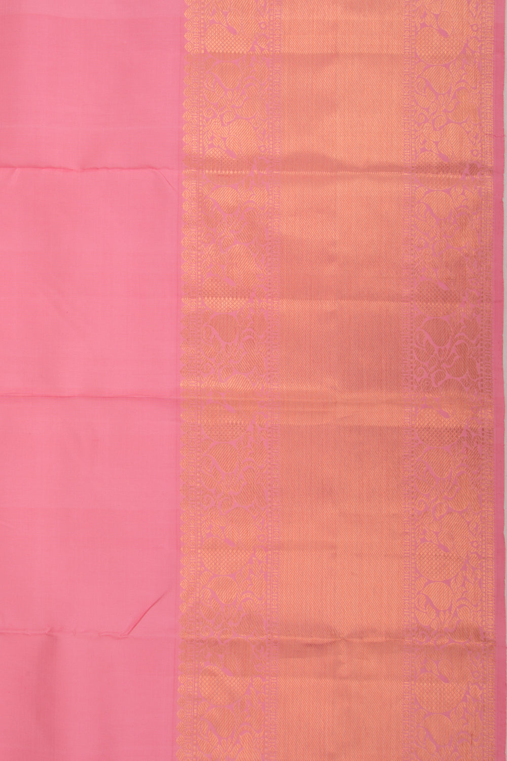 Kanchipuram Silk Plain Pink Saree