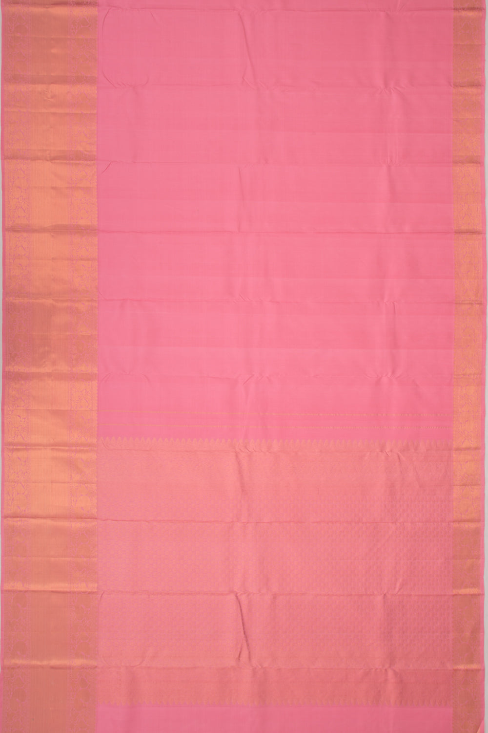 Kanchipuram Silk Plain Pink Saree