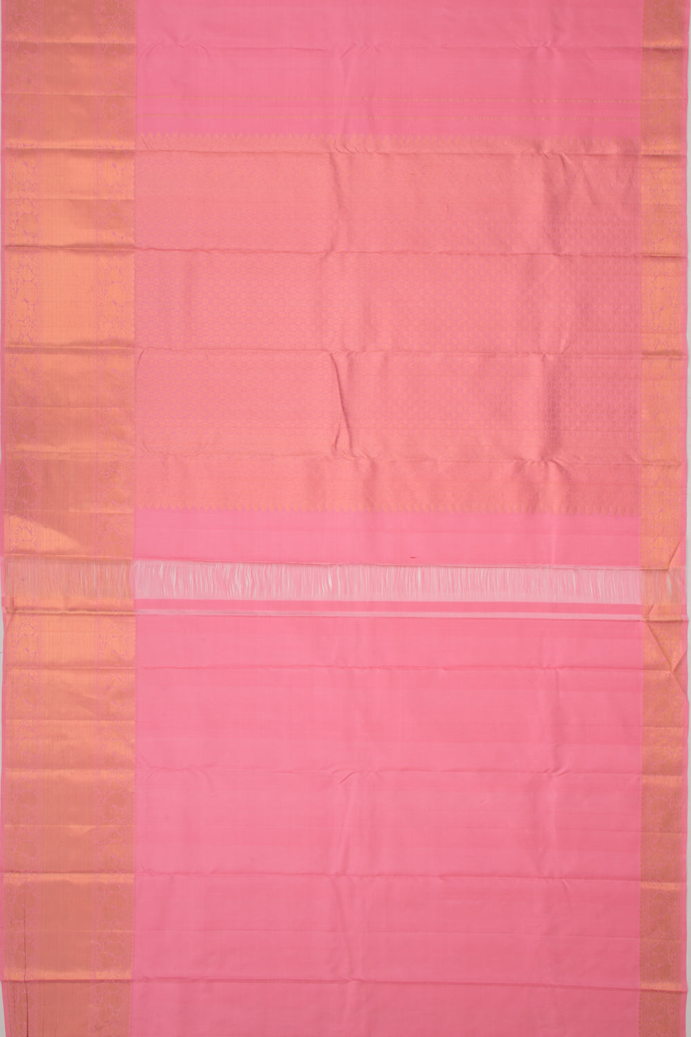 Kanchipuram Silk Plain Pink Saree