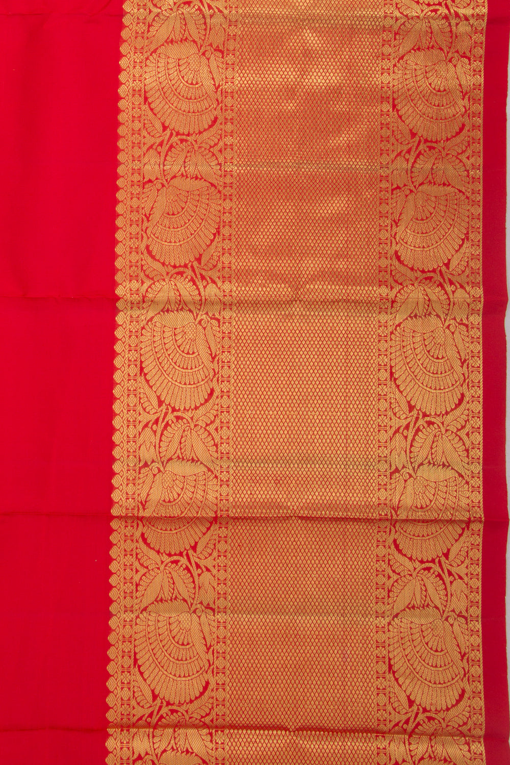 Kanchipuram Silk Plain Red Saree