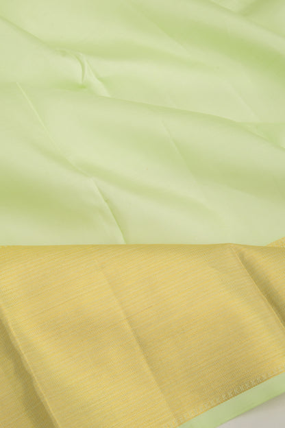 Kanchipuram Silk Plain Pastel Green Saree