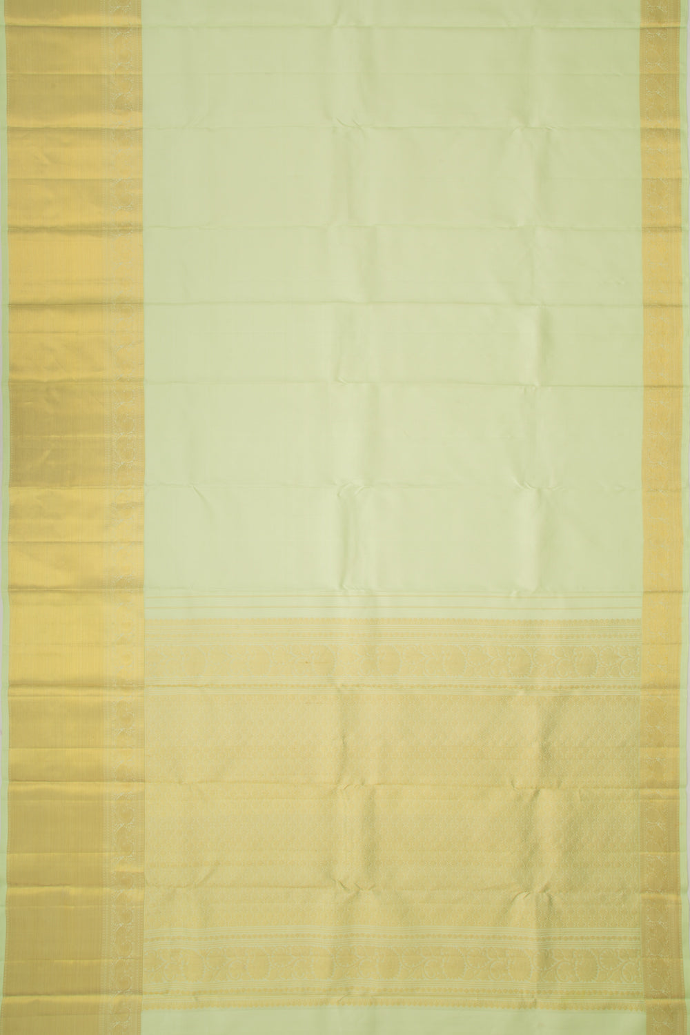 Kanchipuram Silk Plain Pastel Green Saree