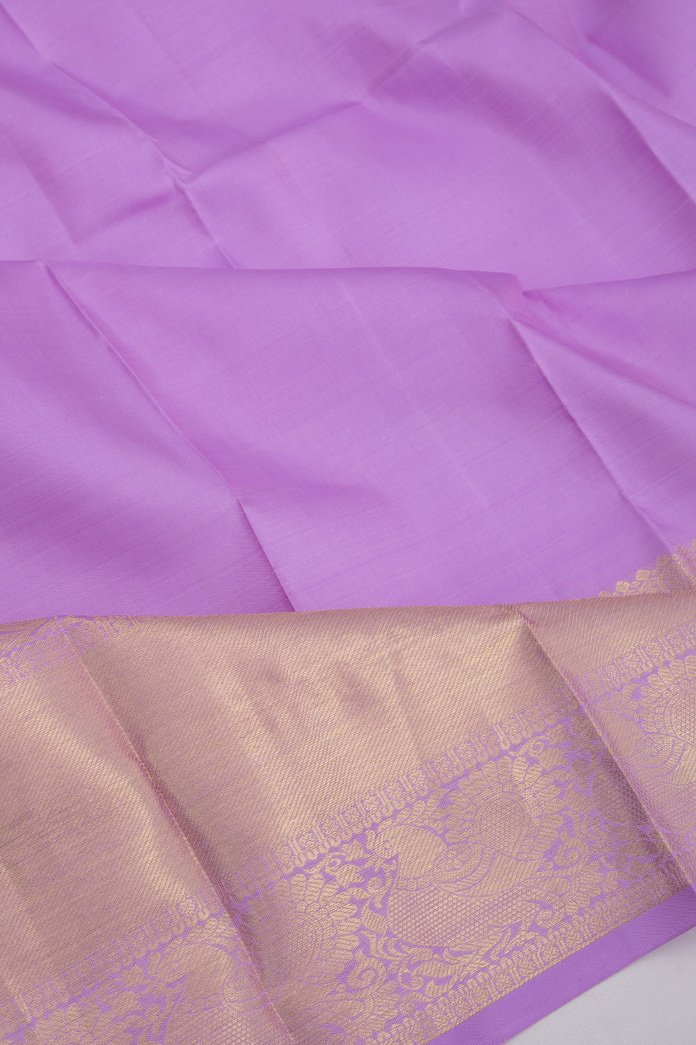 Kanchipuram Silk Plain Violet Saree