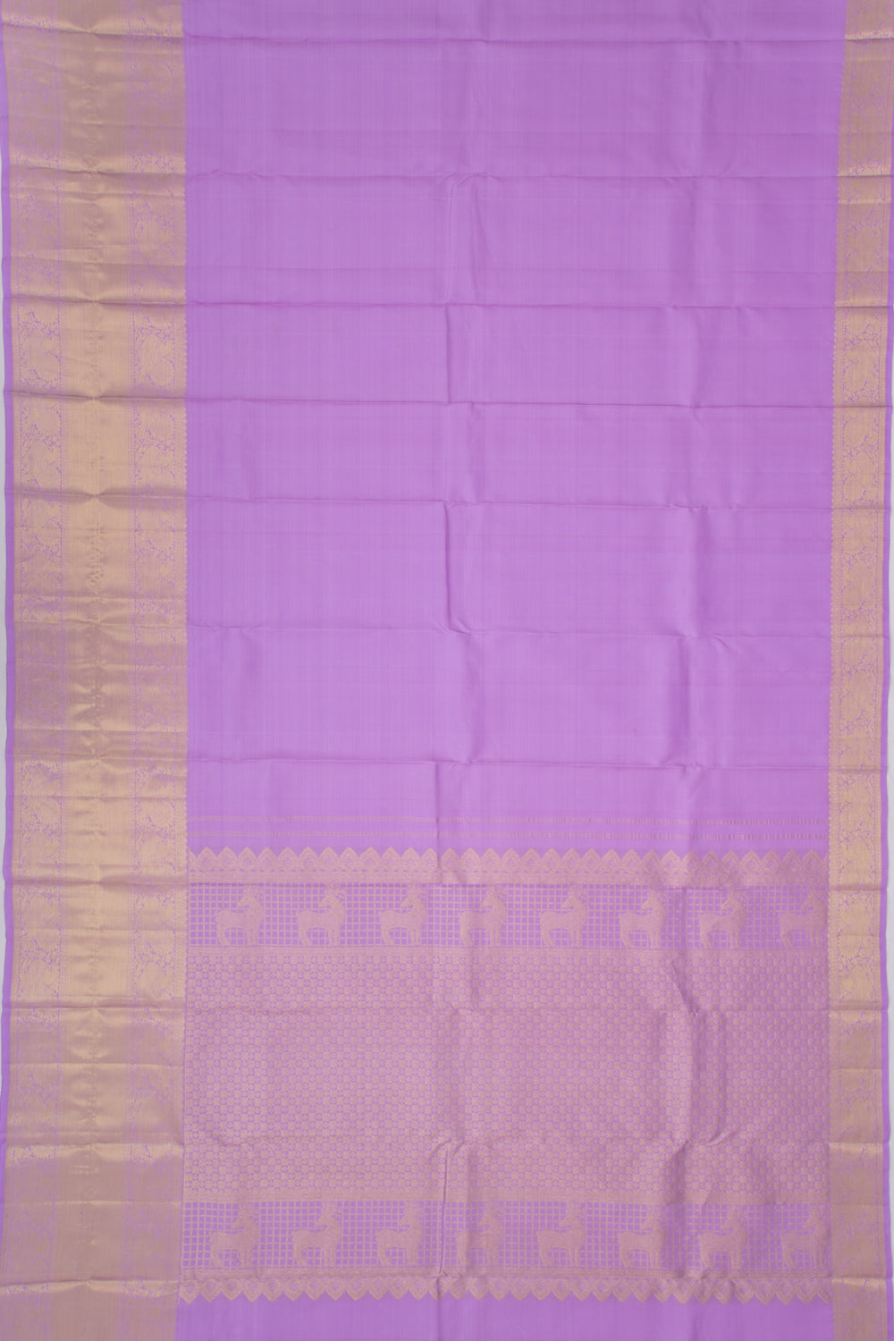 Kanchipuram Silk Plain Violet Saree