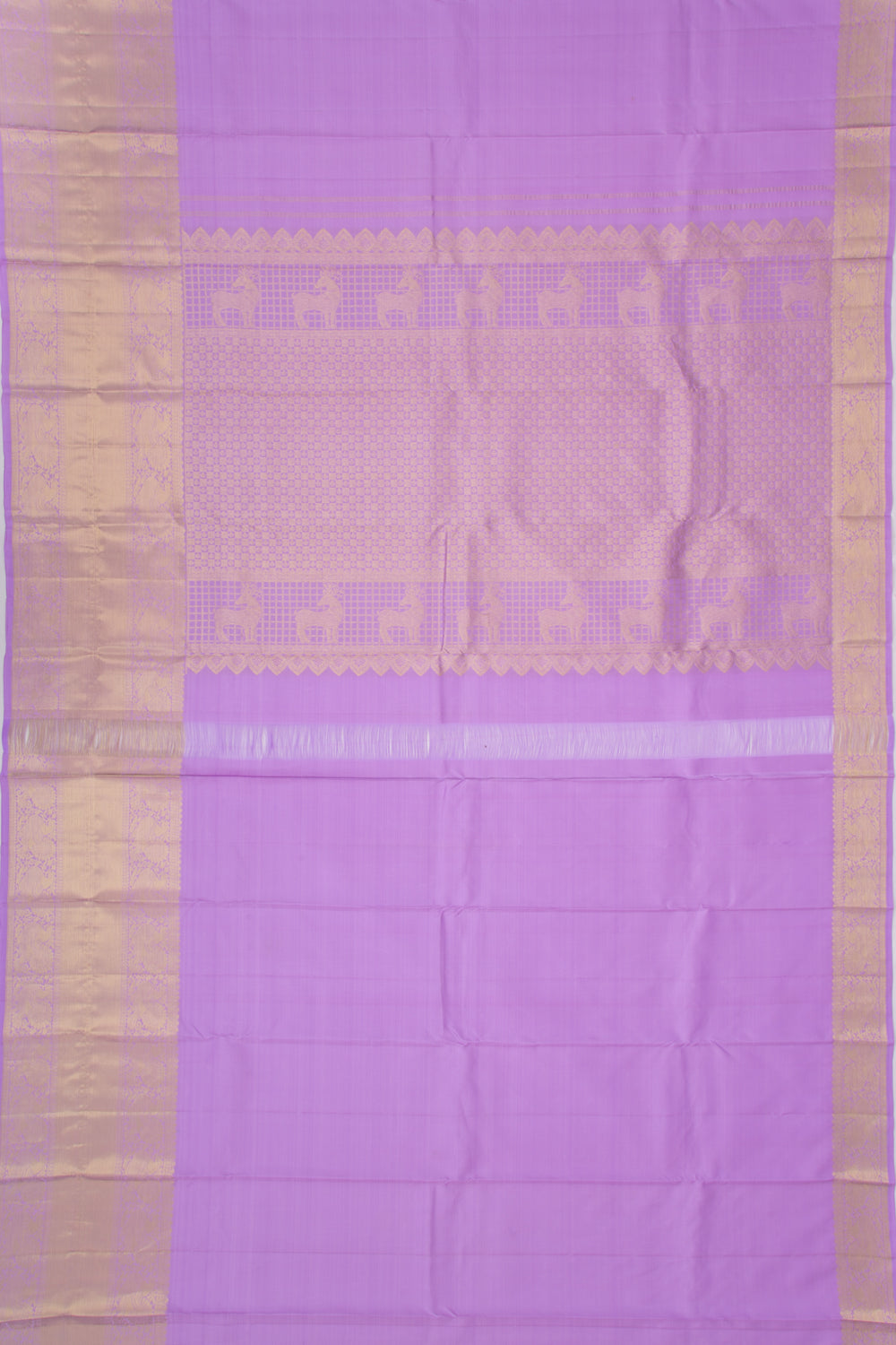 Kanchipuram Silk Plain Violet Saree