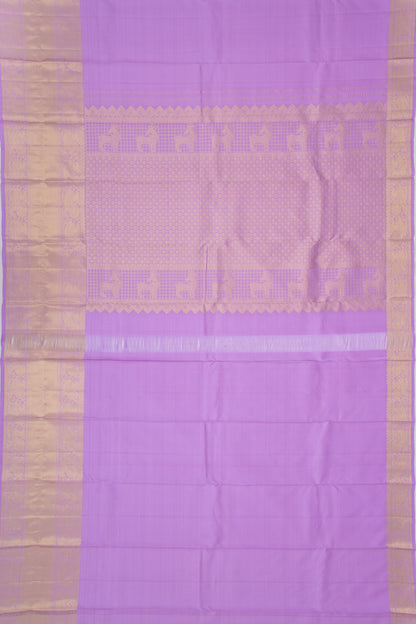 Kanchipuram Silk Plain Violet Saree