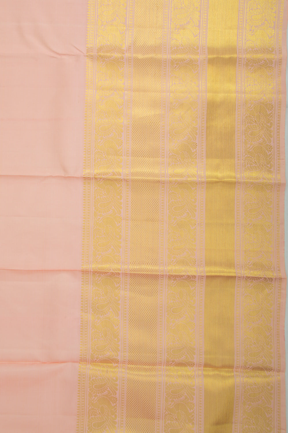 Kanchipuram Silk Plain Baby Pink Saree