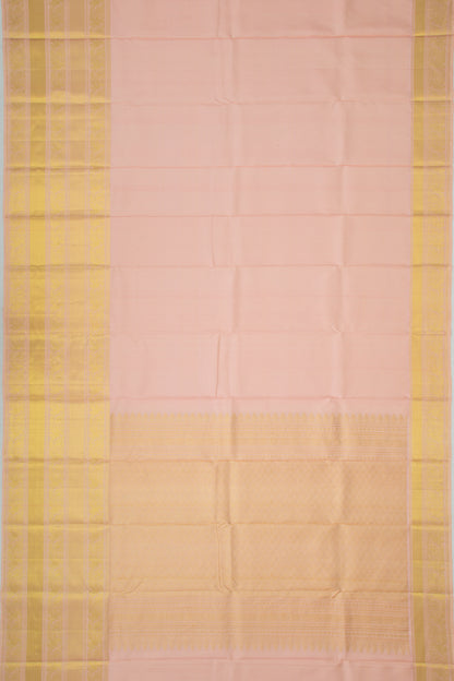 Kanchipuram Silk Plain Baby Pink Saree