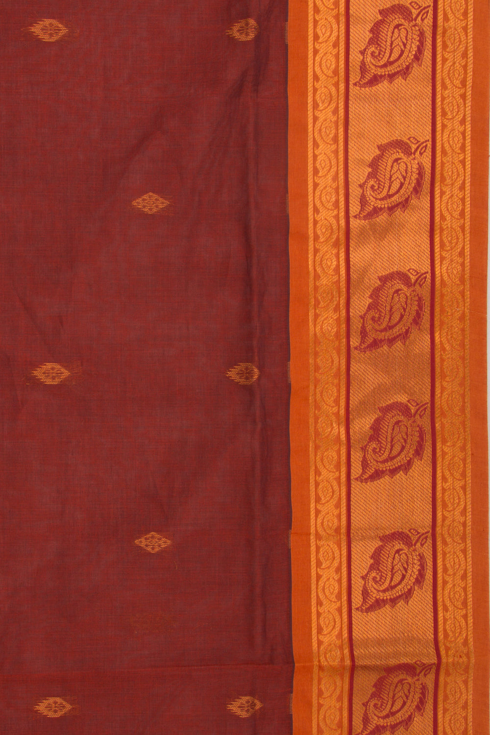 Chettinad Cotton Butta Maroon Saree