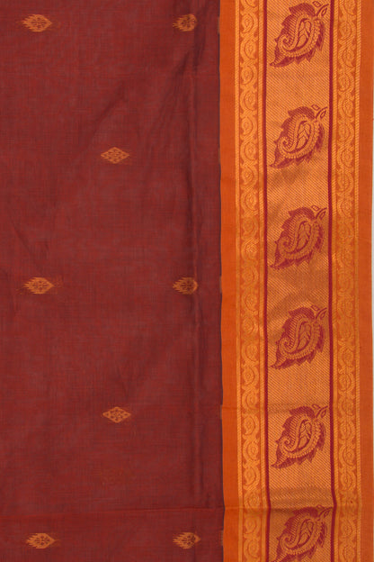Chettinad Cotton Butta Maroon Saree