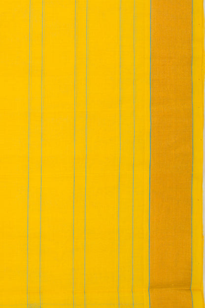 Chettinad Cotton Checks And Butta Yellow Saree
